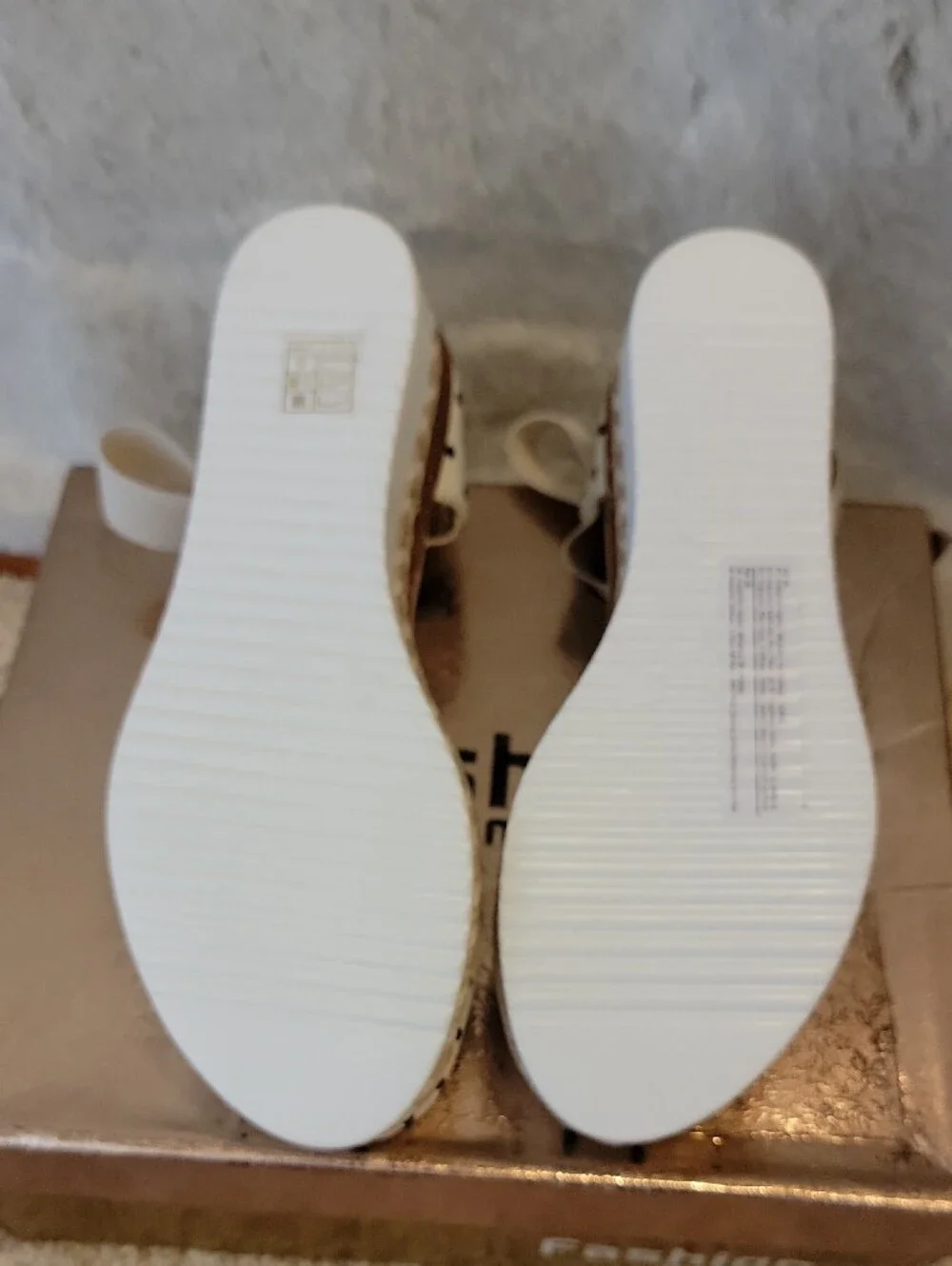 Cream Polka Dot Wedge Espadrille Sandals with Ankle Strap
